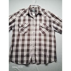 Key Est 1908 Men's XLR Grey Short Sleeve Button-Down Shirt